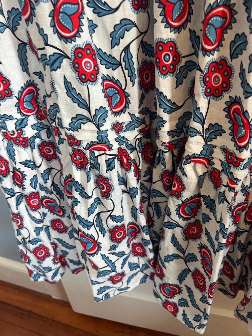 NWT Boden Eve 100% Linen Midi Dress With Short Sleeves Size 14 - Picture 8 of 13